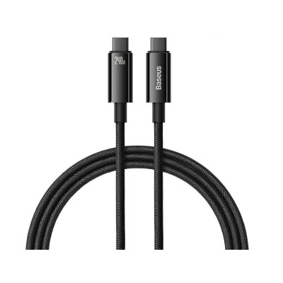 Baseus Tungsten Gold USB-C - USB-C kábel, 240W 1 m (fekete) Baseus Tungsten Gold USB-C - USB-C kábel, 240W 1 m (fekete)