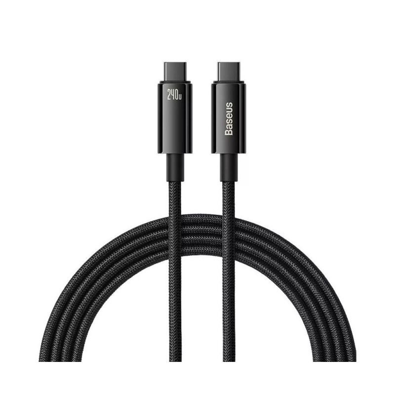 Baseus Tungsten Gold USB-C - USB-C kábel, 240W 2 m (fekete) Baseus Tungsten Gold USB-C - USB-C kábel, 240W 2 m (fekete)