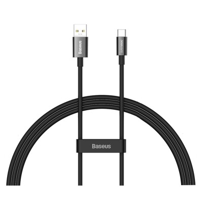 Baseus Superior Series SUPERVOOC gyorstöltő adatkábel USB - USB-C 65W, 1 m, fekete Baseus Superior Series SUPERVOOC gyorstöltő adatkábel USB - USB-C 65W, 1 m, fekete