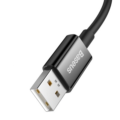 Baseus Superior Series SUPERVOOC gyorstöltő adatkábel USB - USB-C 65W, 1 m, fekete Baseus Superior Series SUPERVOOC gyorstöltő adatkábel USB - USB-C 65W, 1 m, fekete