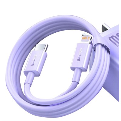 Baseus Superior Series USB-C / Lightning gyorstöltő kábel PD 20W 1m - lila Baseus Superior Series USB-C / Lightning gyorstöltő kábel PD 20W 1m - lila