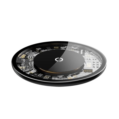 Baseus Simple 10W Lightning vezeték nélküli töltő, átlátszó Baseus Simple 10W Lightning vezeték nélküli töltő, átlátszó