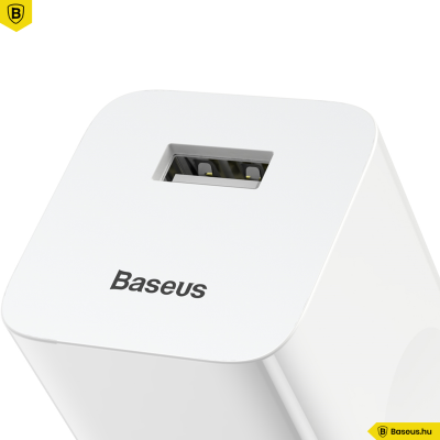 Baseus hálózati gyorstöltő USB QC 3.0 24W - Fehér Baseus hálózati gyorstöltő USB QC 3.0 24W - Fehér