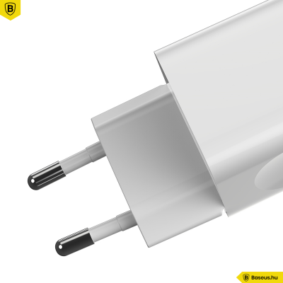 Baseus hálózati gyorstöltő USB QC 3.0 24W - Fehér Baseus hálózati gyorstöltő USB QC 3.0 24W - Fehér