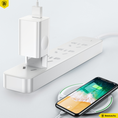 Baseus hálózati gyorstöltő USB QC 3.0 24W - Fehér Baseus hálózati gyorstöltő USB QC 3.0 24W - Fehér