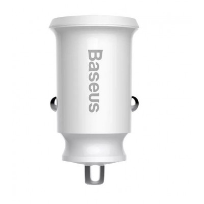 Baseus Grain autós töltő 2x USB 5V 3.1A, fehér Baseus Grain autós töltő 2x USB 5V 3.1A, fehér