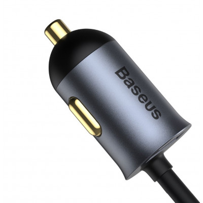 Baseus Share Together autós töltő hosszabbítóval, 3x USB, USB-C, 120W, szürke Baseus Share Together autós töltő hosszabbítóval, 3x USB, USB-C, 120W, szürke