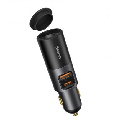 Baseus Share Together Gyors autós töltő szivargyújtó aljzattal, USB + USB-C, 120 W, szürke Baseus Share Together Gyors autós töltő szivargyújtó aljzattal, USB + USB-C, 120 W, szürke