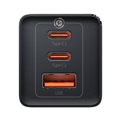 Baseus GaN5 Pro hálózati töltő, 2xUSB-C + USB, 65W (fekete) Baseus GaN5 Pro hálózati töltő, 2xUSB-C + USB, 65W (fekete)