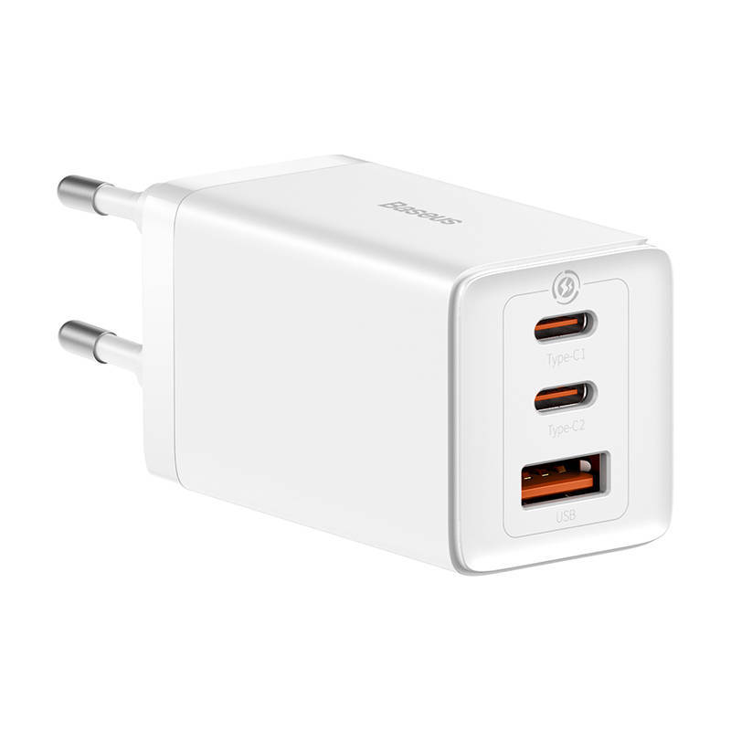Baseus GaN5 Pro hálózati töltő, 2xUSB-C + USB, 65W (fehér) Baseus GaN5 Pro hálózati töltő, 2xUSB-C + USB, 65W (fehér)