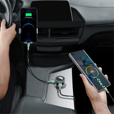 Baseus Enjoy Bluetooth Fm Transzmitter és 2USB autós töltő 3,4A - Fekete Baseus Enjoy Bluetooth Fm Transzmitter és 2USB autós töltő 3,4A - Fekete