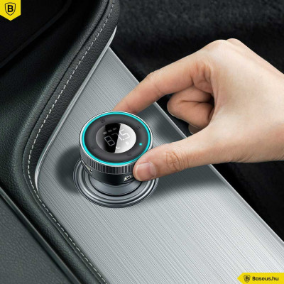 Baseus Enjoy Bluetooth Fm Transzmitter és 2USB autós töltő 3,4A - Fekete Baseus Enjoy Bluetooth Fm Transzmitter és 2USB autós töltő 3,4A - Fekete