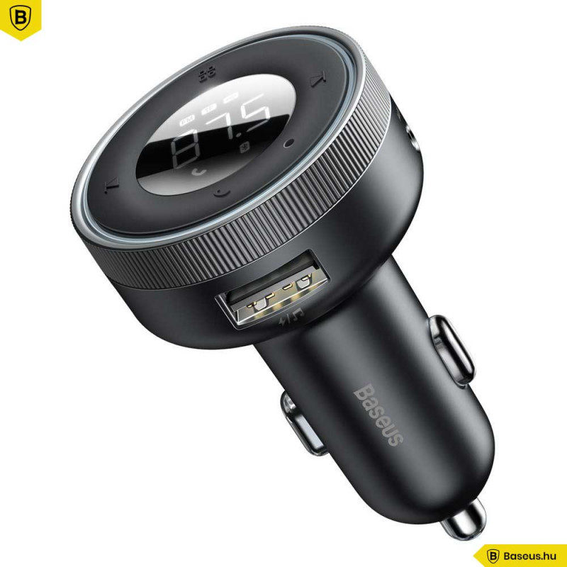 Baseus Enjoy Bluetooth Fm Transzmitter és 2USB autós töltő 3,4A - Fekete Baseus Enjoy Bluetooth Fm Transzmitter és 2USB autós töltő 3,4A - Fekete