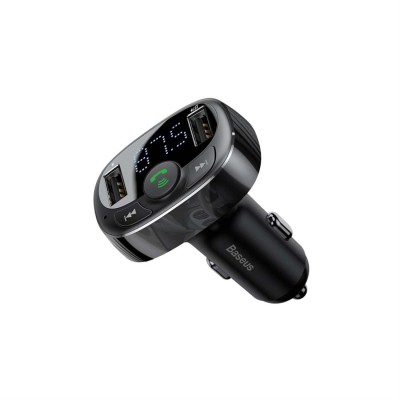 Baseus S-09A Bluetooth 2xUSB microSD FM adó, autós töltő (fekete) Baseus S-09A Bluetooth 2xUSB microSD FM adó, autós töltő (fekete)