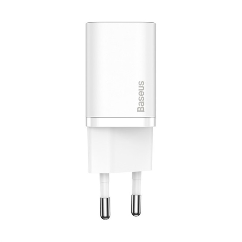 Baseus Super Si USB-C hálózati gyorstöltő 20W - Fehér Baseus Super Si USB-C hálózati gyorstöltő 20W - Fehér