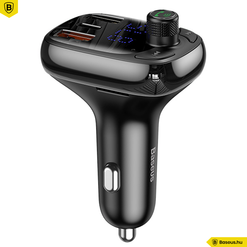 Baseus T typed S-13 FM Transmitter, MP3 lejátszó, Bluetooth kihangosító és 36W QC 4.0 töltő Baseus T typed S-13 FM Transmitter, MP3 lejátszó, Bluetooth kihangosító és 36W QC 4.0 töltő