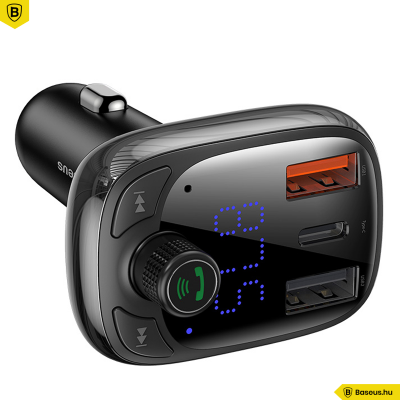 Baseus T typed S-13 FM Transmitter, MP3 lejátszó, Bluetooth kihangosító és 36W QC 4.0 töltő Baseus T typed S-13 FM Transmitter, MP3 lejátszó, Bluetooth kihangosító és 36W QC 4.0 töltő