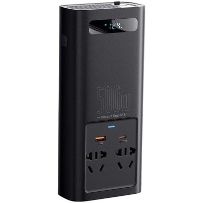 Baseus autós inverter 500W, 220V, CN / EU Baseus autós inverter 500W, 220V, CN / EU