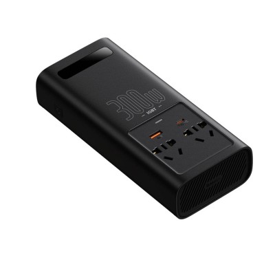 Baseus autós inverter 300W, 220V, CN / EU (fekete) Baseus autós inverter 300W, 220V, CN / EU (fekete)