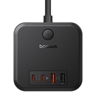 Baseus PowerCombo Cube töltőállomás, 3 aljzat és 4 USB-port