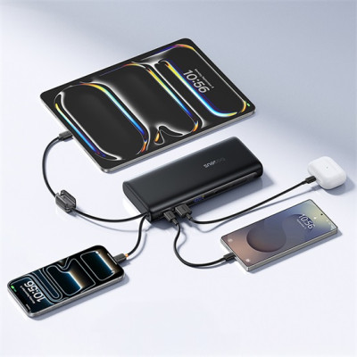 Baseus EnerFill FC41 powerbank 25000 mAh, 145W, két USB-C kábellel – fekete Baseus EnerFill FC41 powerbank 25000 mAh, 145W, két USB-C kábellel – fekete