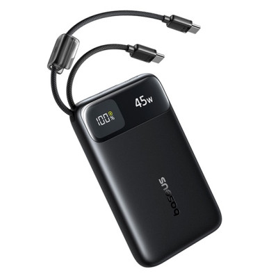 Baseus EnerFill FC11 powerbank 10000 mAh, 45W, két USB-C kábellel – fekete