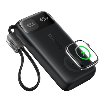 Baseus EnerFill FT31 powerbank 10000 mAh, 45W, Apple Watch töltővel – fekete Baseus EnerFill FT31 powerbank 10000 mAh, 45W, Apple Watch töltővel – fekete