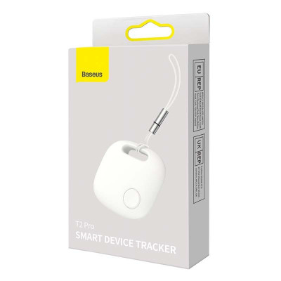 Baseus T2Pro Bluetooth nyomkövető zsinórral, fehér Baseus T2Pro Bluetooth nyomkövető zsinórral, fehér