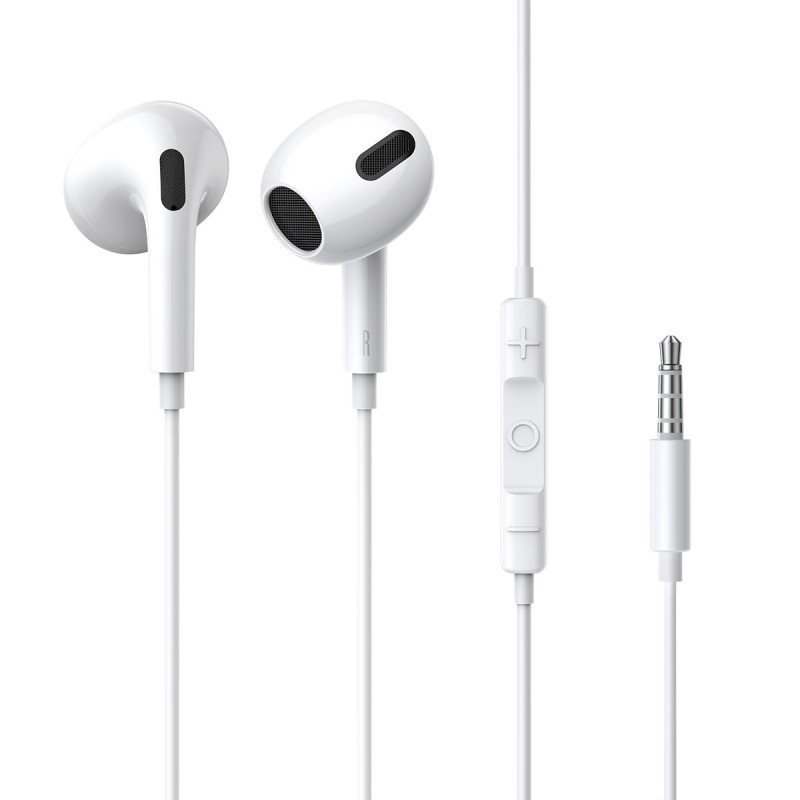 Baseus Encok H17 vezetékes fülhallgató, 3,5 mm-es minijack, fehér Baseus Encok H17 vezetékes fülhallgató, 3,5 mm-es minijack, fehér