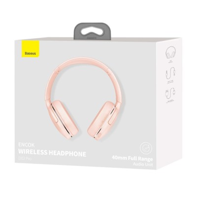 Baseus Encok D02 Pro wireless fejhallgató (rózsaszín) Baseus Encok D02 Pro wireless fejhallgató (rózsaszín)