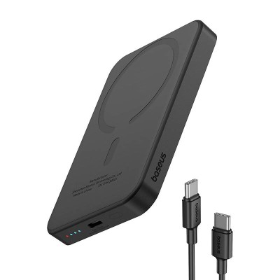 Baseus Magnetic Mini (MagSafe) Powerbank, 5000mAh, 20W (fekete) Baseus Magnetic Mini (MagSafe) Powerbank, 5000mAh, 20W (fekete)