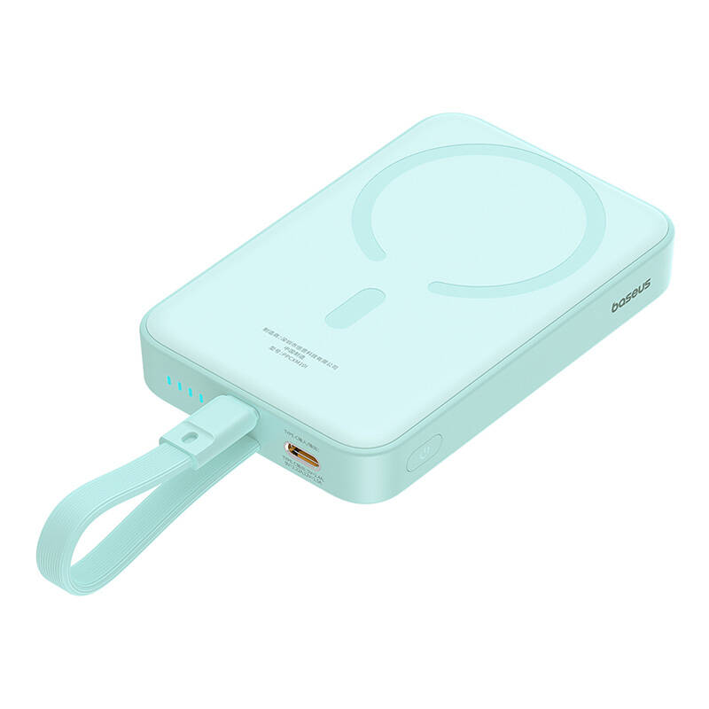 Baseus Magnetic Mini Powerbank, 10000mAh,Lightning,USB-C, 20W, MagSafe (menta) Baseus Magnetic Mini Powerbank, 10000mAh,Lightning,USB-C, 20W, MagSafe (menta)