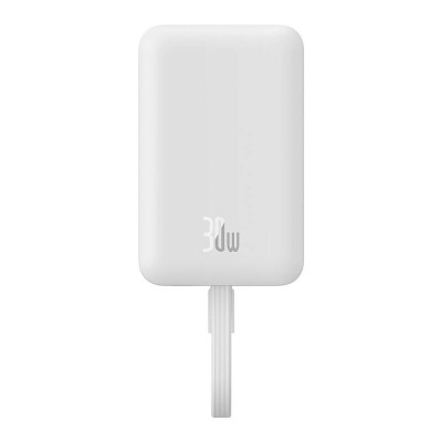 Baseus Magnetic Mini Powerbank, 10000mAh, USB-C 30W, MagSafe (fehér) Baseus Magnetic Mini Powerbank, 10000mAh, USB-C 30W, MagSafe (fehér)