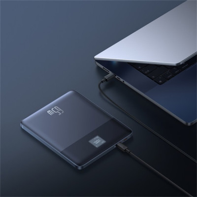 Baseus Blade2 powerbank 12000 mAh, 65W, 2×USB-C – kék Baseus Blade2 powerbank 12000 mAh, 65W, 2×USB-C – kék