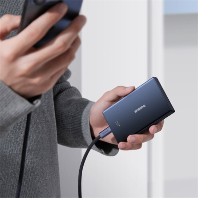 Baseus PicoGo powerbank, 10000 mAh, 20W, 2×USB-C + USB-A – fekete Baseus PicoGo powerbank, 10000 mAh, 20W, 2×USB-C + USB-A – fekete