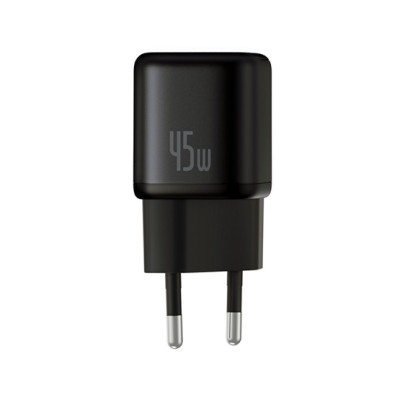 Baseus PicoGo GaN hálózati töltő 45W, USB-C – fekete Baseus PicoGo GaN hálózati töltő 45W, USB-C – fekete