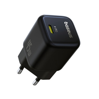 Baseus PicoGo GaN hálózati töltő 45W, USB-C – fekete Baseus PicoGo GaN hálózati töltő 45W, USB-C – fekete