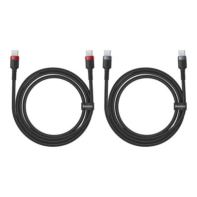Baseus Cafule USB-C / USB-C adat/töltő kábel 100W , 1m 2db/csomag Baseus Cafule USB-C / USB-C adat/töltő kábel 100W , 1m 2db/csomag