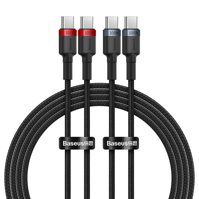 Baseus Cafule USB-C / USB-C adat/töltő kábel 100W , 2m 2db/csomag Baseus Cafule USB-C / USB-C adat/töltő kábel 100W , 2m 2db/csomag