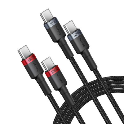 Baseus Cafule USB-C / USB-C adat/töltő kábel 100W , 2m 2db/csomag Baseus Cafule USB-C / USB-C adat/töltő kábel 100W , 2m 2db/csomag
