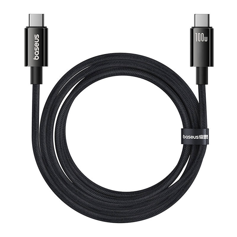Baseus Tungsten Gold USB-C 3.2 / USB-C 3.2 kábel 100W 4K 60Hz 1,5m - (fekete) Baseus Tungsten Gold USB-C 3.2 / USB-C 3.2 kábel 100W 4K 60Hz 1,5m - (fekete)