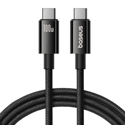 Baseus Tungsten Gold USB-C 3.2 / USB-C 3.2 kábel 100W 4K 60Hz 1,5m - (fekete) Baseus Tungsten Gold USB-C 3.2 / USB-C 3.2 kábel 100W 4K 60Hz 1,5m - (fekete)