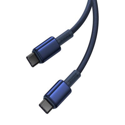 Baseus Tungsten Gold, USB-C - USB-C kábel 100W, 1m (kék) Baseus Tungsten Gold, USB-C - USB-C kábel 100W, 1m (kék)