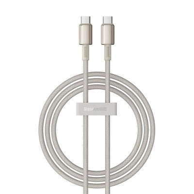 Baseus Tungsten Gold, USB-C - USB-C kábel 100W, 1m (arany) Baseus Tungsten Gold, USB-C - USB-C kábel 100W, 1m (arany)