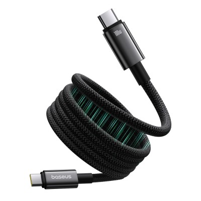 Baseus Tungsten Gold mágneses USB-C / USB-C kábel 100W 1m - (fekete) Baseus Tungsten Gold mágneses USB-C / USB-C kábel 100W 1m - (fekete)