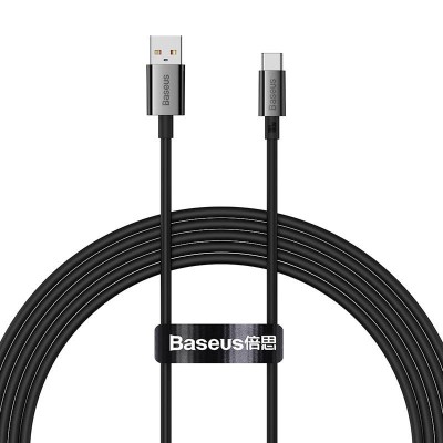 Baseus Superior USB - USB-C kábel, 100W, 2 m (fekete) Baseus Superior USB - USB-C kábel, 100W, 2 m (fekete)