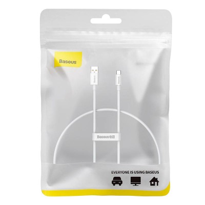 Baseus Superior USB - USB-C kábel, 100W, 0.25 m (fehér) Baseus Superior USB - USB-C kábel, 100W, 0.25 m (fehér)
