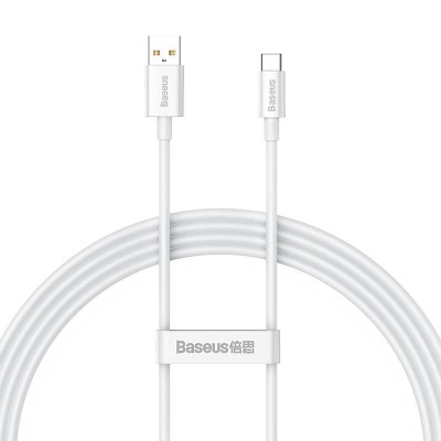 Baseus Superior USB - USB-C kábel, 100W, 1.5 m (fehér) Baseus Superior USB - USB-C kábel, 100W, 1.5 m (fehér)