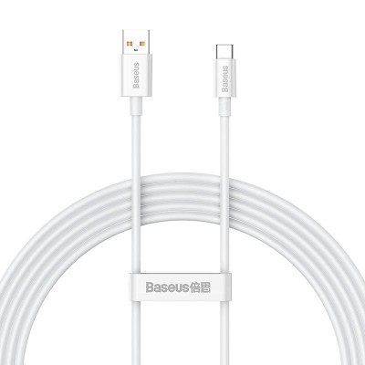 Baseus Superior USB - USB-C kábel, 100W, 2 m (fehér) Baseus Superior USB - USB-C kábel, 100W, 2 m (fehér)