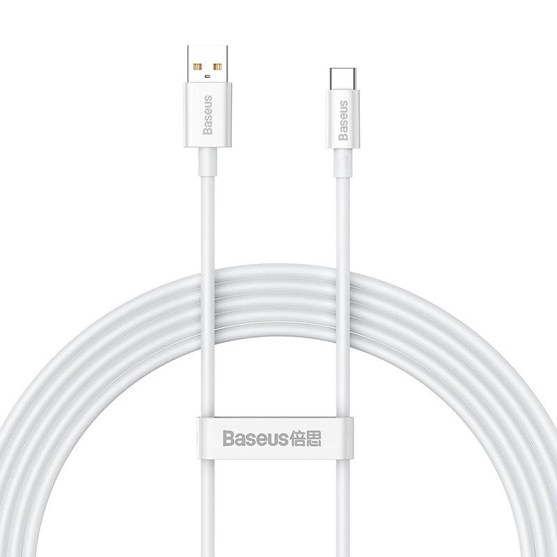 Baseus Superior USB - USB-C kábel, 100W, 2 m (fehér) Baseus Superior USB - USB-C kábel, 100W, 2 m (fehér)